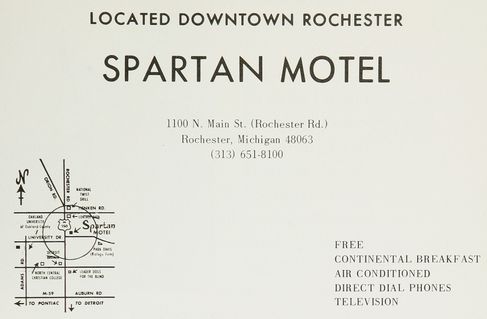 Downtown Inn (Spartan Motel, Spartan Inn) - Old Yearbook Ad For Rochester High (newer photo)